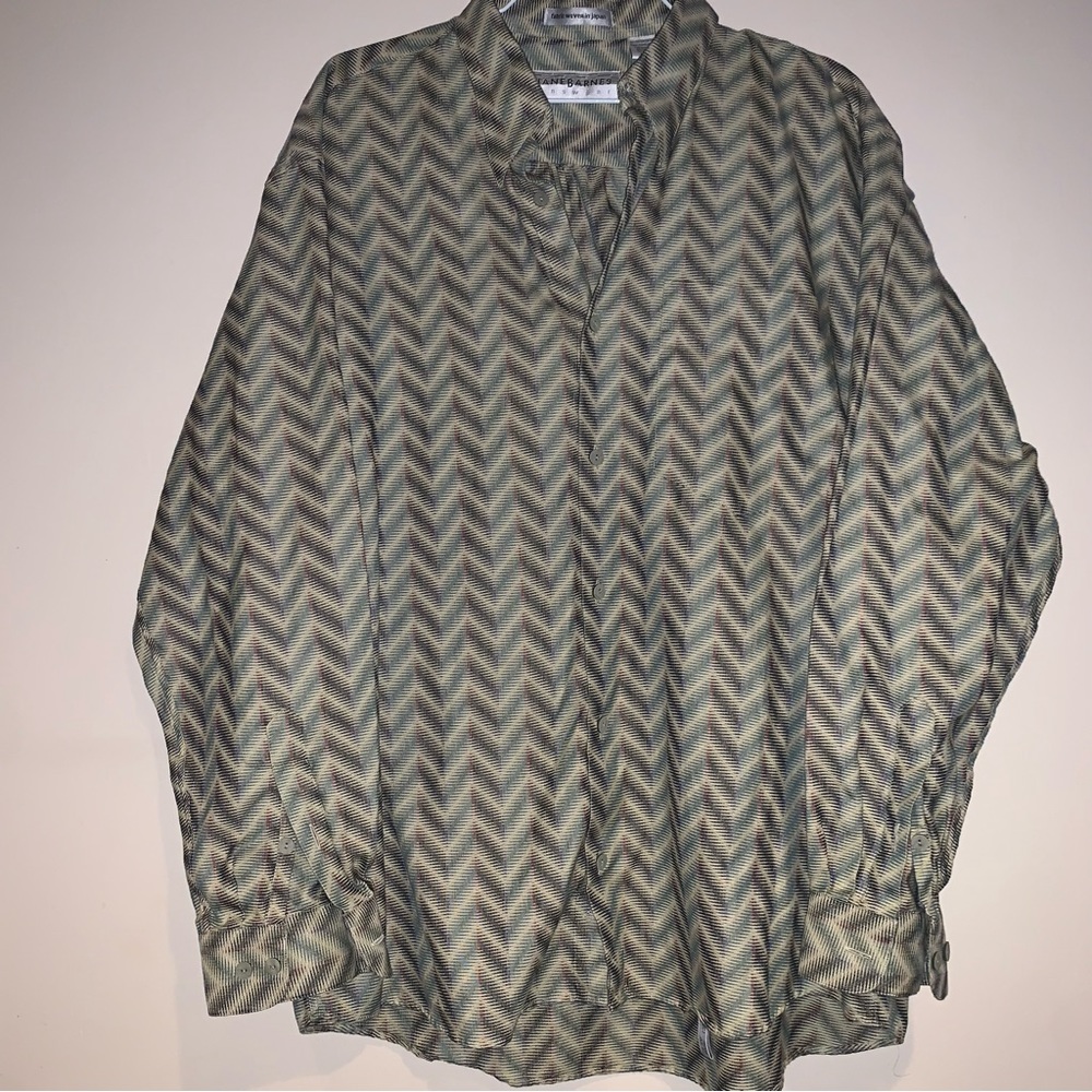 Jhane Barnes button up shirt, woven in Japan